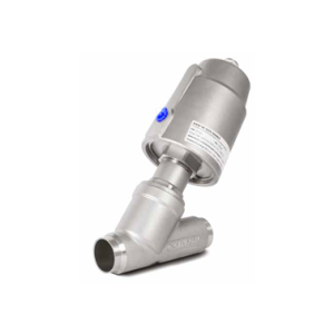 Клапан седельный с наклонным штоком с-с Dn32 DIN11850(2), AISI 316L/PTFE// Управление пневмопривод од. действия(воздух/пружина) НЗ