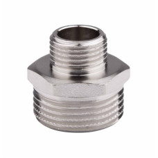 Переход нержавеющий  (футорка)  НР-НР 1/2"-3/8" ISO DN15/10 (21,3/17,2 мм) AISI 304